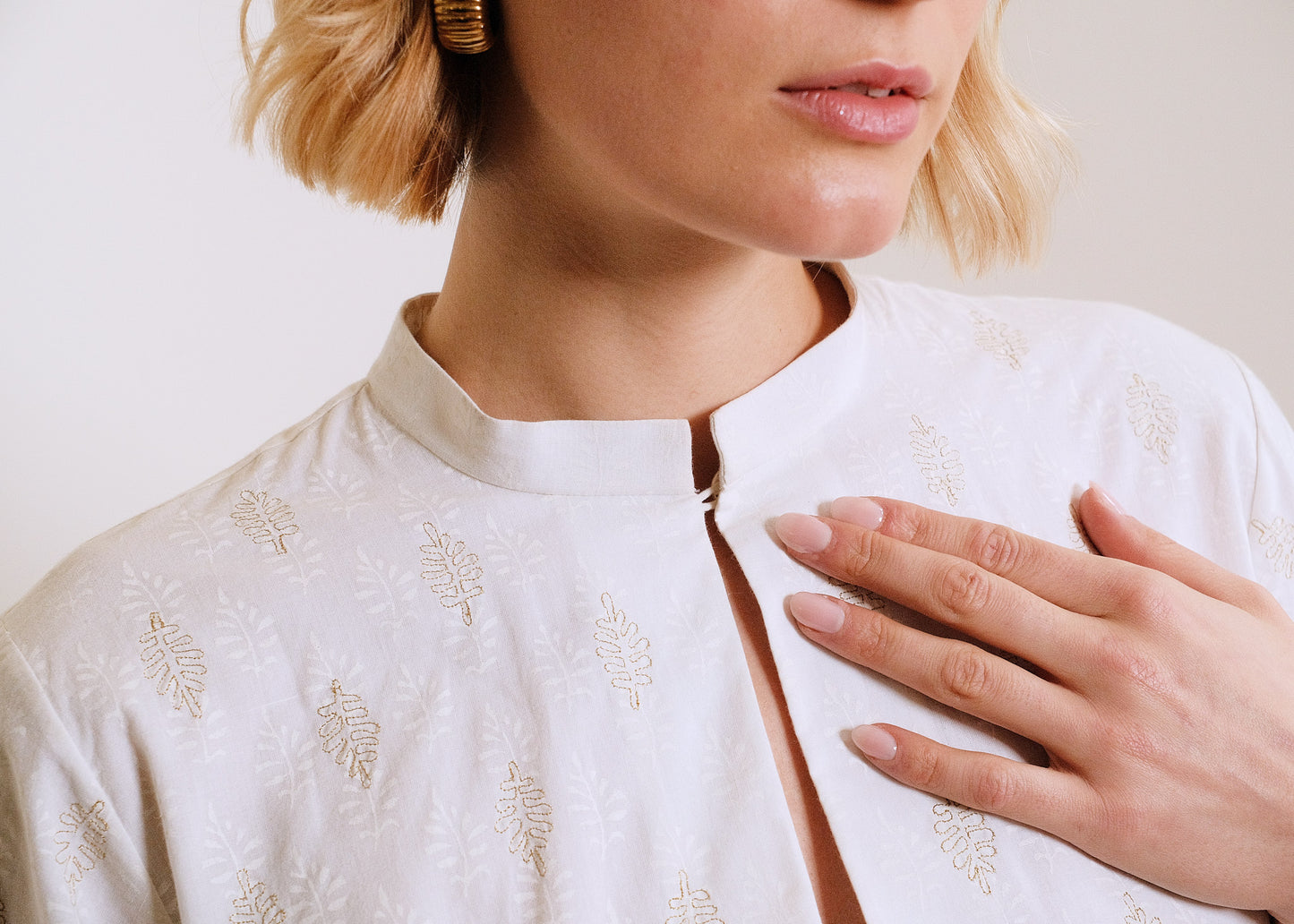 Isabelle Cotton Night Dress in white