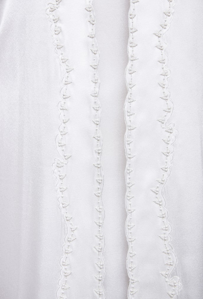 Marilyn Silk Night Robe in white