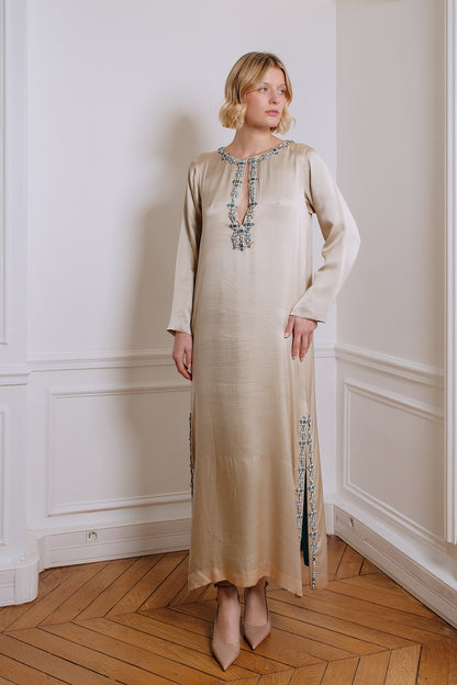 Catherine Cocktail Dress in beige