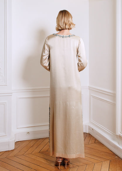 Catherine Cocktail Dress in beige
