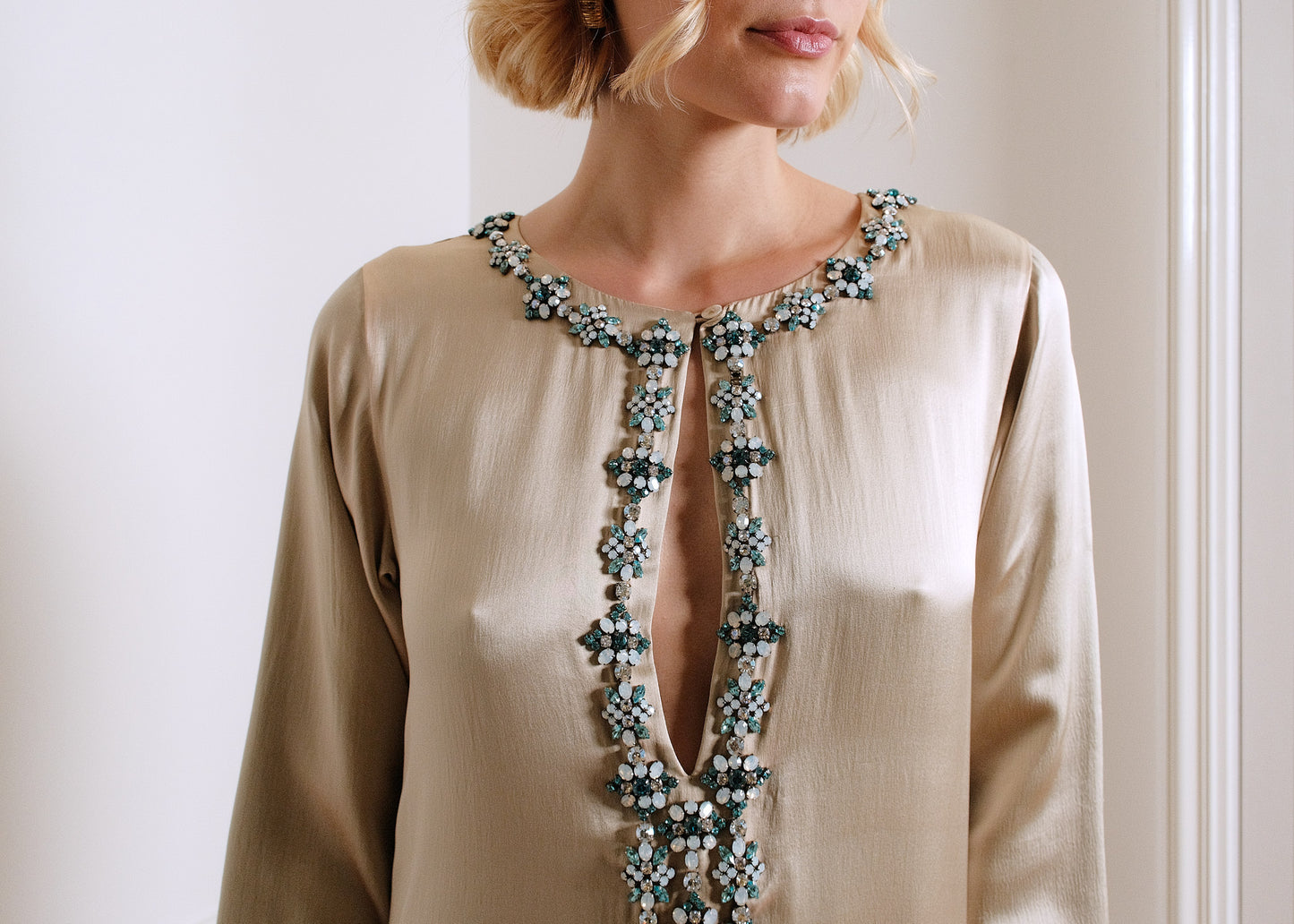 Catherine Cocktail Dress in beige