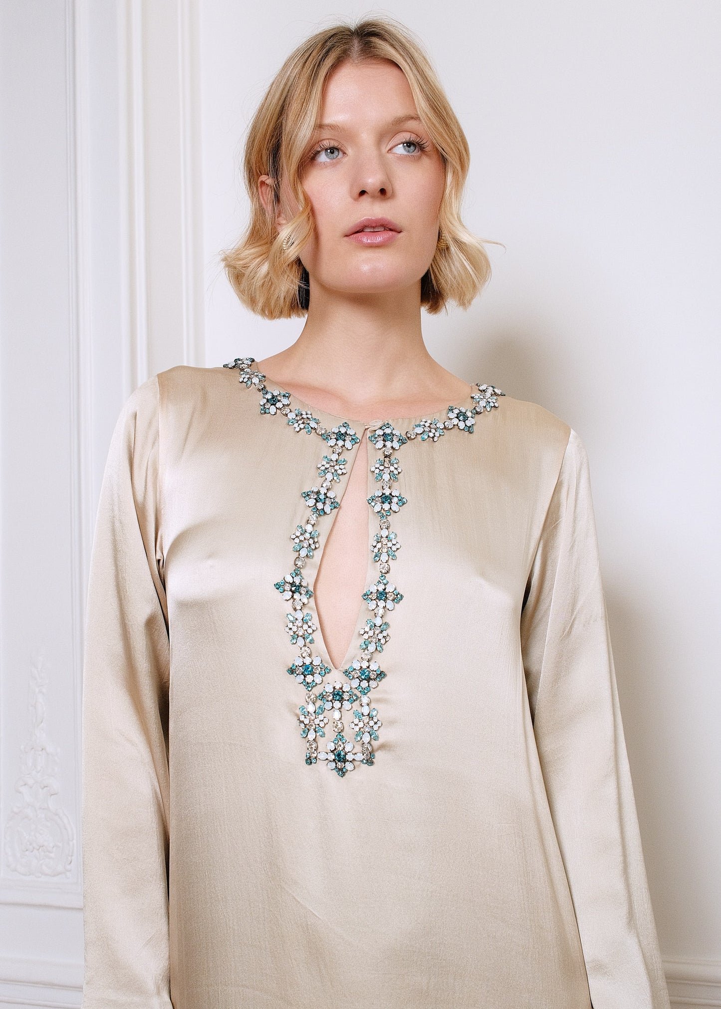 Catherine Cocktail Dress in beige