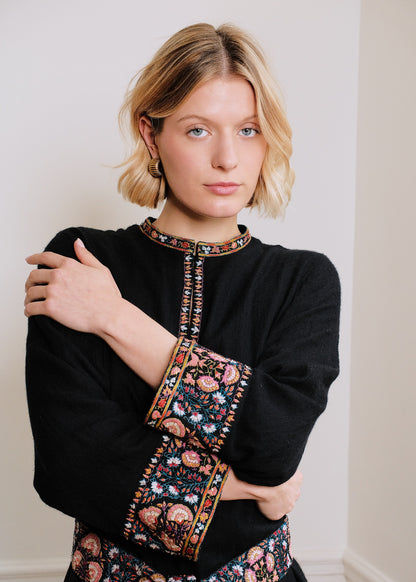 Isabelle Pashmina Dress in black