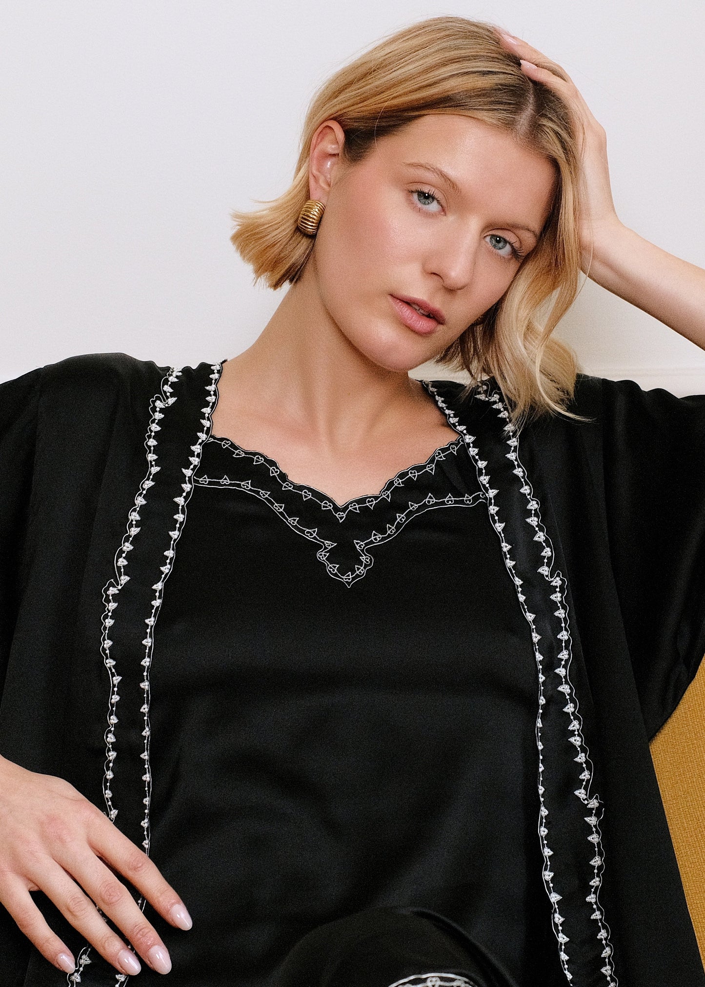 Marilyn Silk Nightgown in black