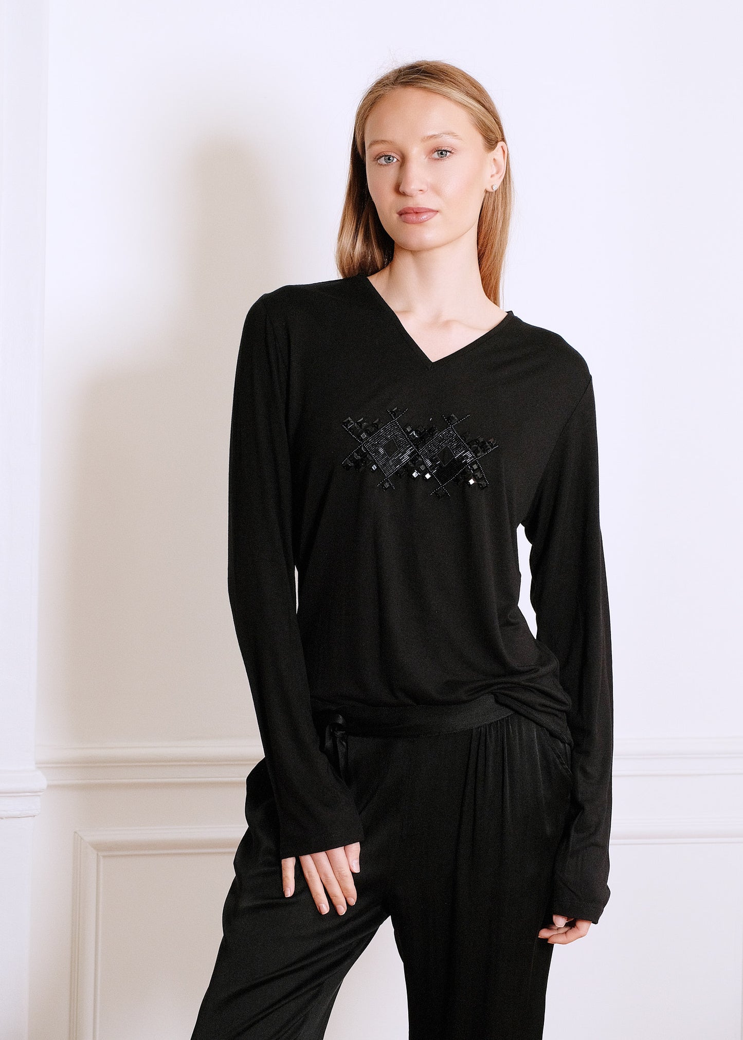 LOSANGE T-SHIRT IN BLACK