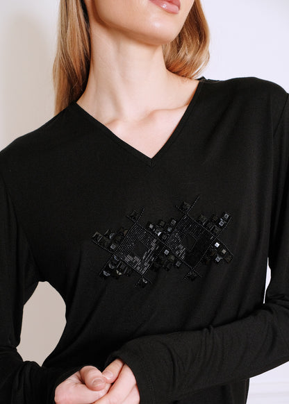 LOSANGE T-SHIRT IN BLACK