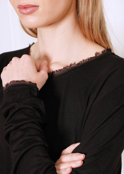 FROU-FROU T-SHIRT IN BLACK