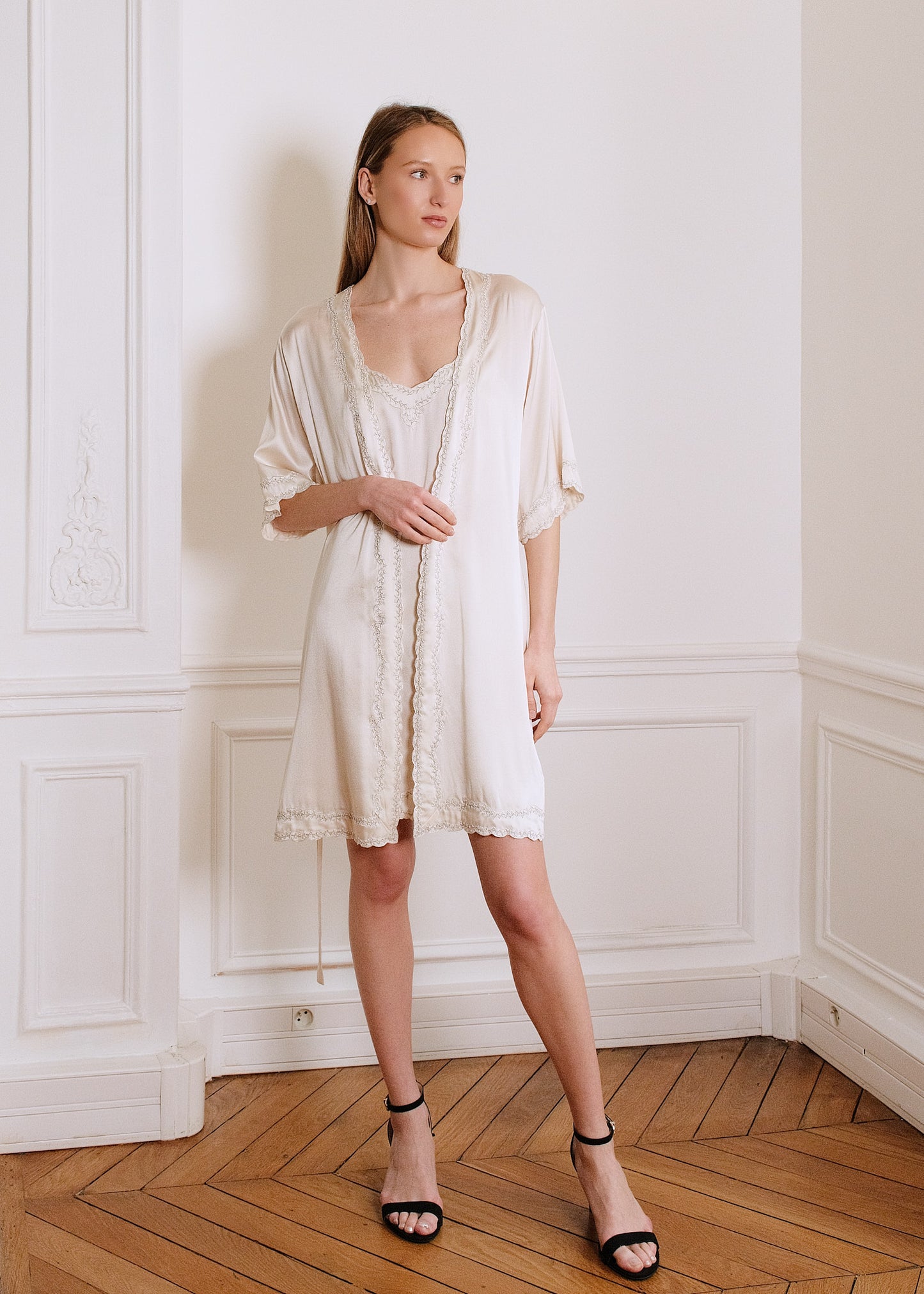Liz Silk Nightgown in white