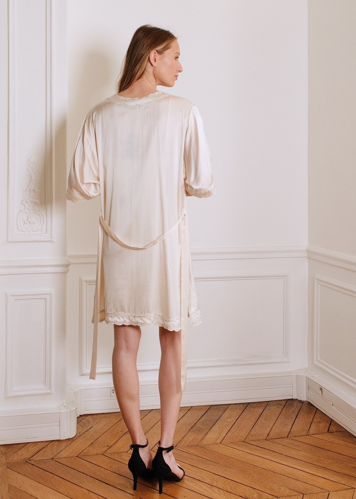 Liz Silk Nightgown in white