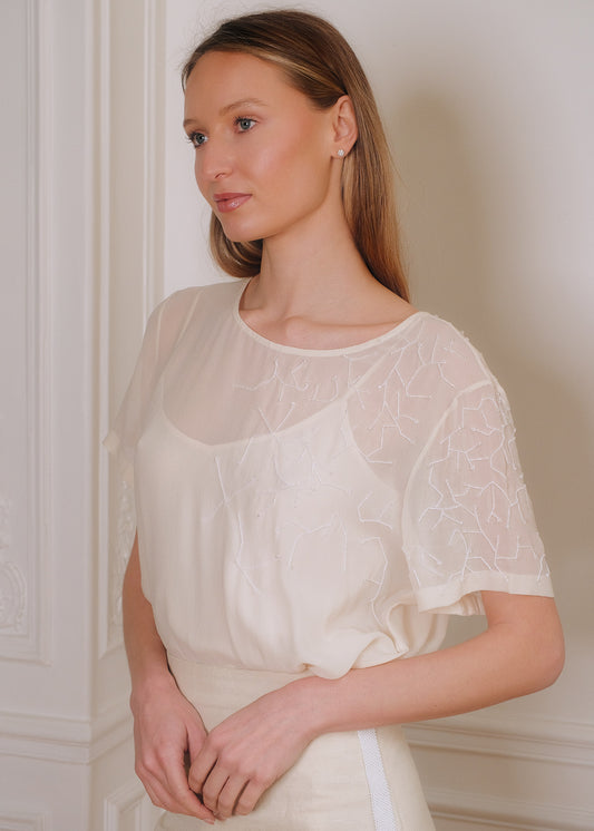 Grace Top in off-white