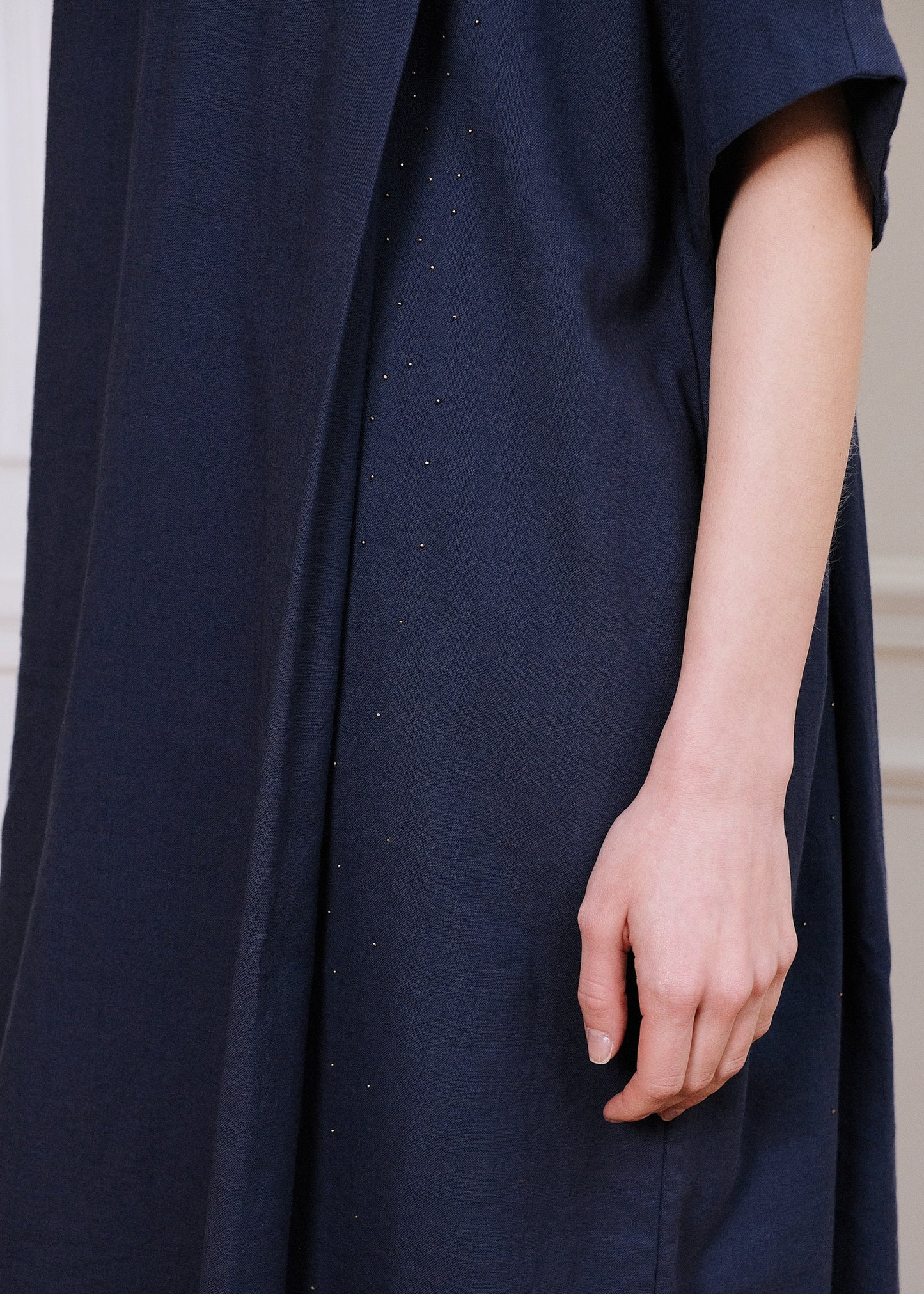 Kate Cotton Dress in Navy