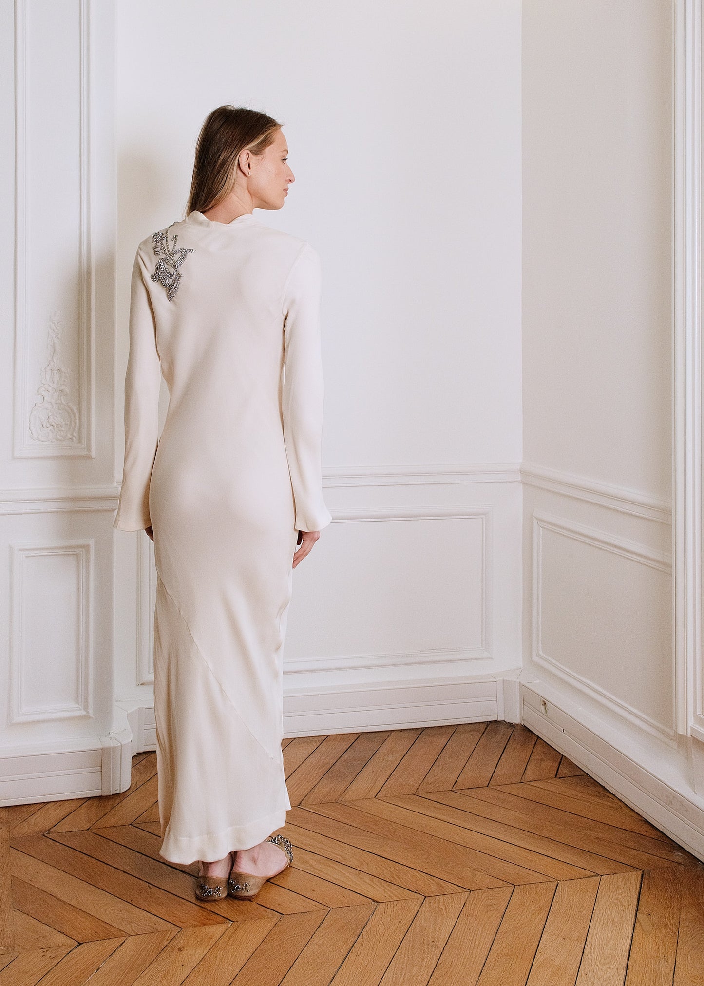 Rita Evening Dress in white
