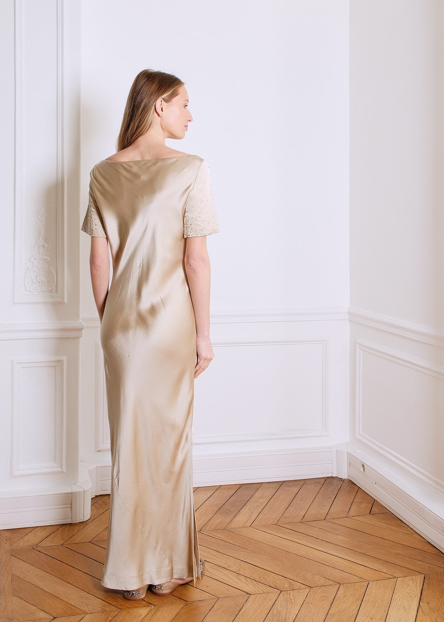 Grace Cocktail Dress in beige