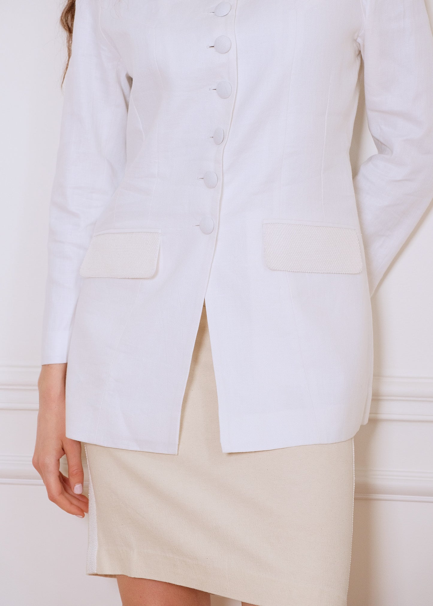 Isabelle Pencil Skirt in beige