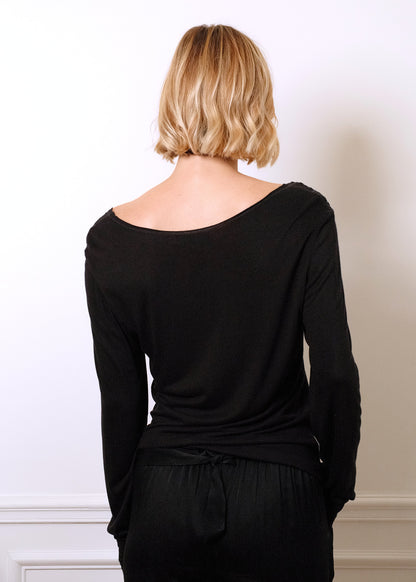 ARABESQUE T-SHIRT IN BLACK