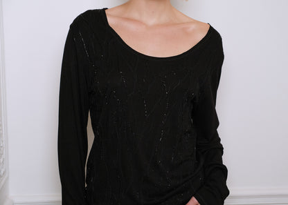 ARABESQUE T-SHIRT IN BLACK