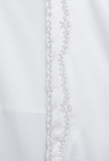 Liz Silk Night Robe in white