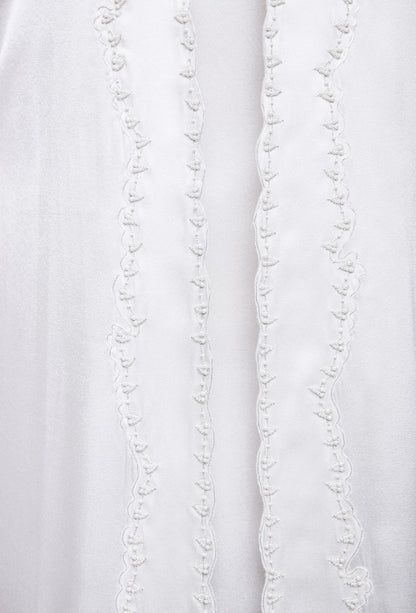 Marilyn Silk Night Robe in white