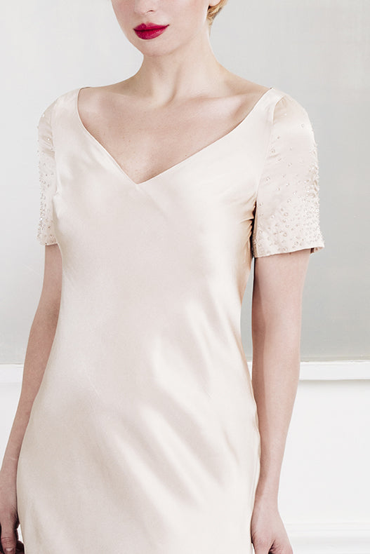 Grace Cocktail Dress in beige
