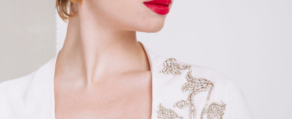 Rita Evening Dress in white